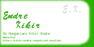 endre kikir business card